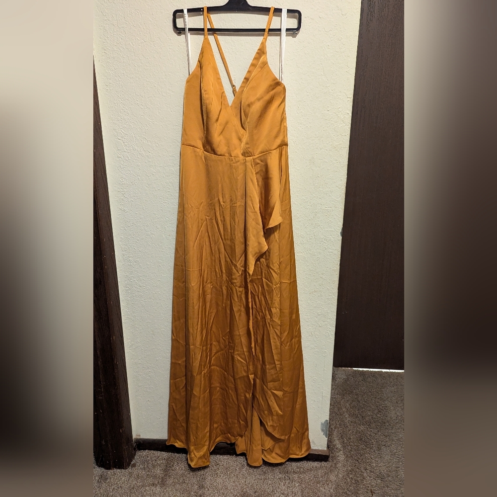 azazi Elegant Yellow Maxi Dress Women Size 6